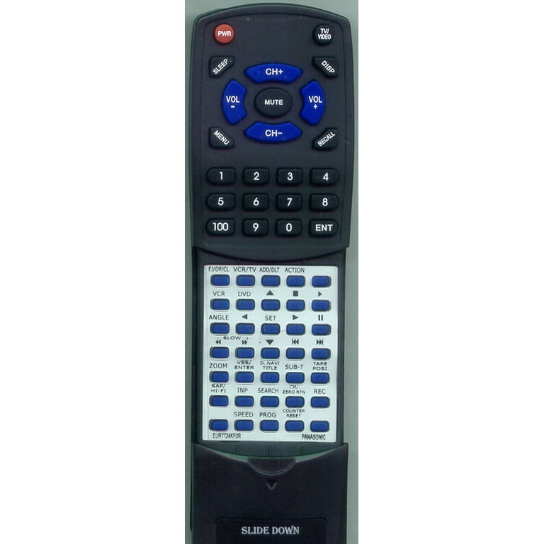 Replacement Remote Control For Panasonic AG1980 AG1980P VCR - Compatible With VEQ1711