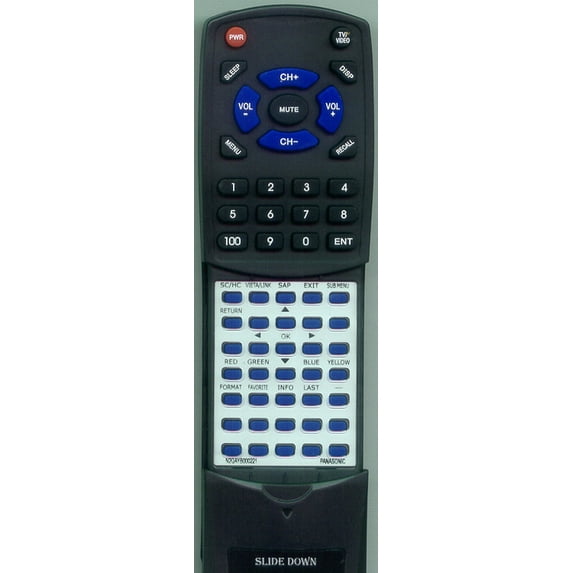 Replacement Remote for PANASONIC RTN2QAYB000221, N2QAYB000221, THC46FD18, TH50PX80UA, TH42PZ8OU, TH50PE8U, TH50PX80U, THC50HD18A, TH42PZ80U, TC32LX85