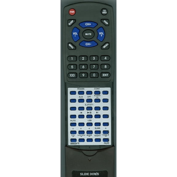 Replacement Remote for PHILIPS 996580004176, HTL1170BF7, HTL1170B/F7, HTL1177BF7, HTL1177B/F7, RT996580004176