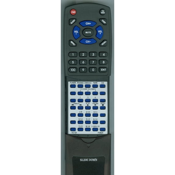 Replacement Remote for PIONEER AXD1004, RTAXD1004, CUSA001, SA1270, SA1270BK