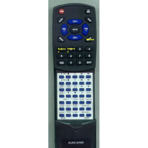 Replacement Remote for PIONEER AXD1263, RTAXD1263, CUVSX046, , VSX501, VSX502