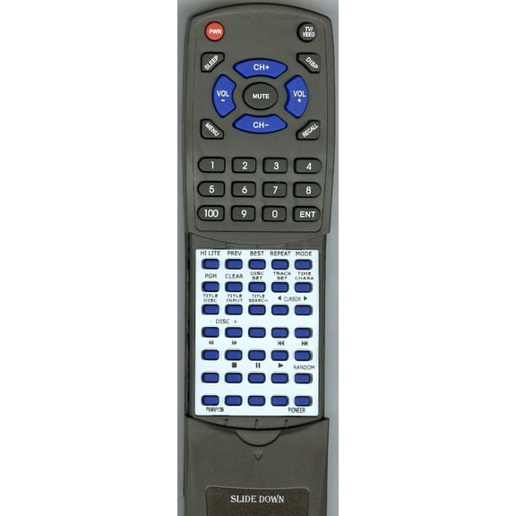 Replacement Remote for PIONEER PWW1139, RTPWW1139, CUPD094, PDF19, PDF1039, PDF1007, PDF27