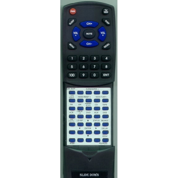 Replacement Remote for POLK RF0561-1, RF05611, RTRF05611, DR1, DS7200, DS1, RMDS1