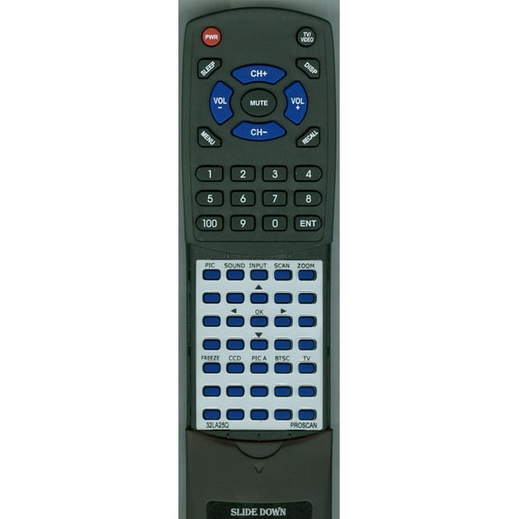 Replacement Remote for PROSCAN 32LA25Q, RT32LA25Q