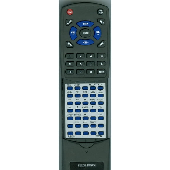 Replacement Remote for PROSCAN RTPLED3204A, PLED3204A, PLDED5066AC, PLDED3273AC, PLED2435AD, PLDED3257A, PLED1960AE, PLDED3957A, PLED2243AF, PLED4243