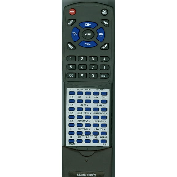 Replacement Remote for PYLE PT798SBA, RTPT798SBA, YK0004PYRM04, YK0004PY-RM04