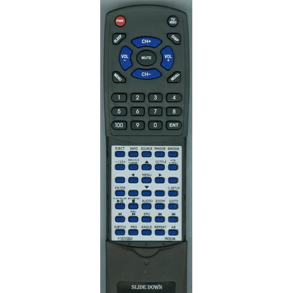 Replacement Remote for Proscan PLDEDV3292A, PLCDV3213A, PLDV321300, RLDEDV3255A, PLDEDV3292, PLDVD3213A, PLEDV2845A, PLEDV1520AC, RLCVD2480A, RLDEDV3
