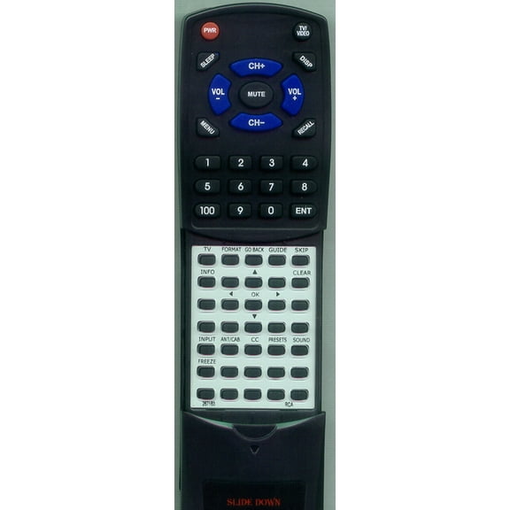 Replacement Remote for RCA 267163, RT267163, RCR160TNLM1, HD52W66, HD56W66, HD44LPW62YXZ, M50WH72S, M50WH72SYX12, HD61W68, HD50LPW62A, HD44LPW62, HD4