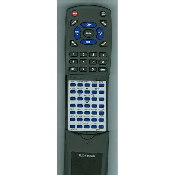 Replacement Remote for SANYO 645 097 4069, RT6450974069, CXZH, PLCXM100L, PLCXM150, PLCXM100, PLCXP200L, PLCXM150L