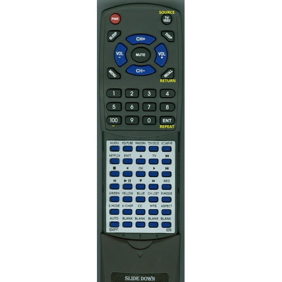 Replacement Remote for SEIKI SE40FYT, RTSE40FYT, SE50FYT