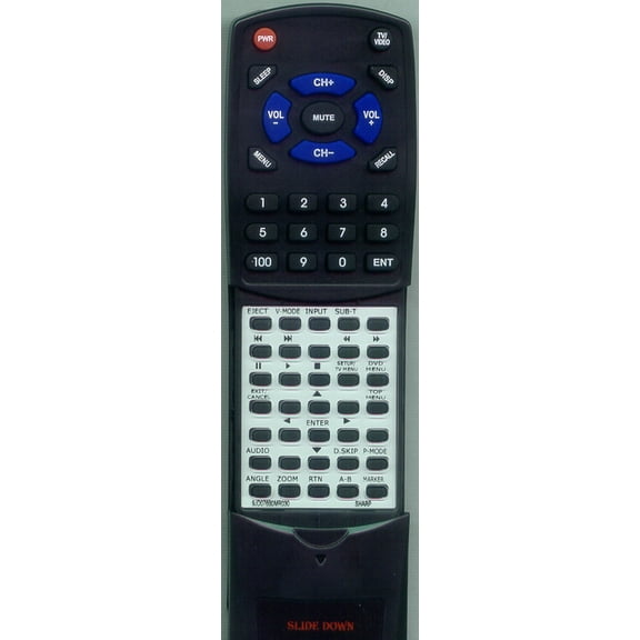 Replacement Remote for SHARP 9JD076B0MR030, RT9JD076B0MR030, GA480WJSB, LC19DV28UT, LC22DV28UT, LC32DV24U, LC32DV28UT, LC19DV24U, LC32DV27U, LC26DV28