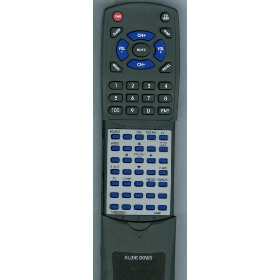Replacement Remote for SHARP 9JR9800000004, RT9JR9800000004, 098GR8BD9NESHR, LC47SB57UT, LC32SB28UT, LC42SB48UT