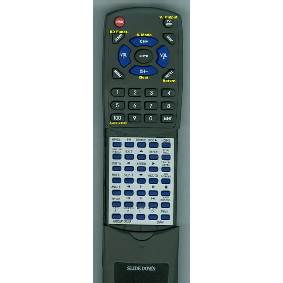 Replacement Remote for SHARP RRMCGA772WJSA, RTRRMCGA772WJSA, GA772SA, BDMPC41U