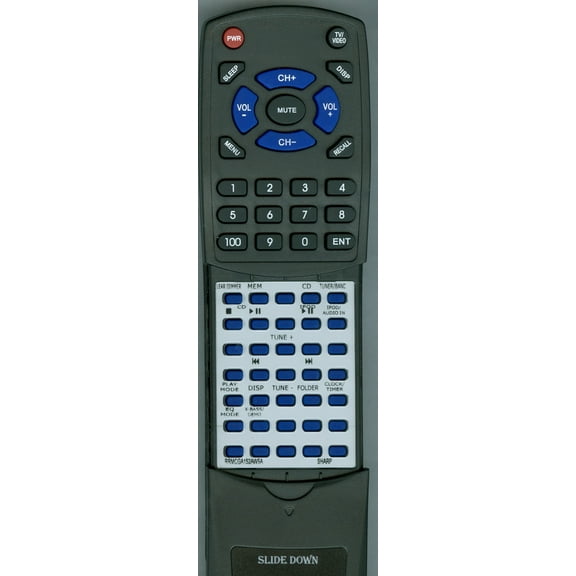 Replacement Remote for SHARP RTRRMCGA152AWSA, RRMCGA152AWSA, RRMCGA175AWSA, XLHF200PBK, XLHF200P, XLDH229U, XLDK227N, XLDK257, XLDK257N