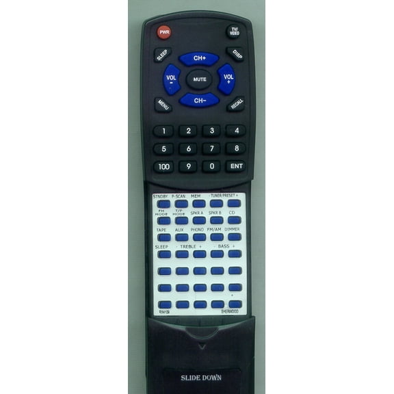 Replacement Remote for SHERWOOD RTRX4109, RC107, RX4109