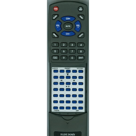 Replacement Remote for SONY A-1444-376-A, A1444376A, RTA1444376A, RMTCCDK50A, ICFCDK50