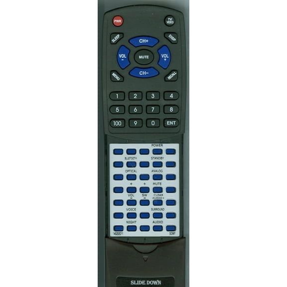 Replacement Remote for SONY SA-CT180. SACT180, RMT-AH100U, RMTAH100U, 1-492-930-11, 149293011, HT-CT180, HTCT180, RT149293011