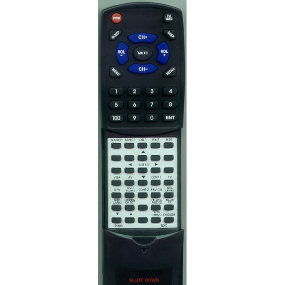 Replacement Remote for SOYO R-1823D, RTR1823D, R1823D, DYLT3229AB, SYTPT3227ABMS, SYTPT4227ABMS, DYLT4227ABMS, SYTPT3727ABMS, SYTPT3727AB, SYTPT2627A