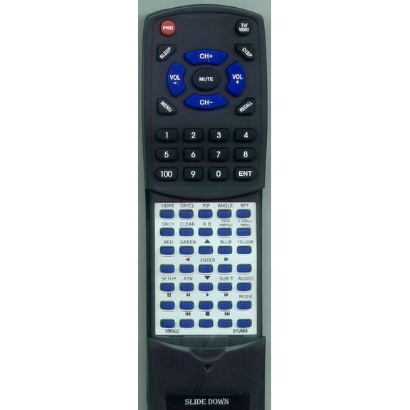 Replacement Remote for SYLVANIA NB804UD, RTNB804UD, NB804, NB530SLX, RNB501SL9, NB500SL9, NB530SLX9, NB531SLX