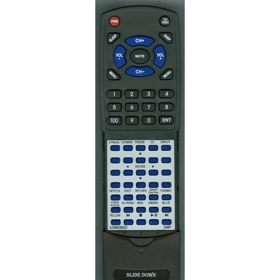 Replacement Remote for Sharp LC50UB30U, LC43UB30U, GJ221-U, LC65UB30U, LC55UB30U