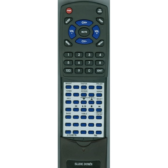 Replacement Remote for TEAC 02-170DX90I1700, 02170DX90I1700, RT02170DX90I1700, RC1223A, MCDX90I