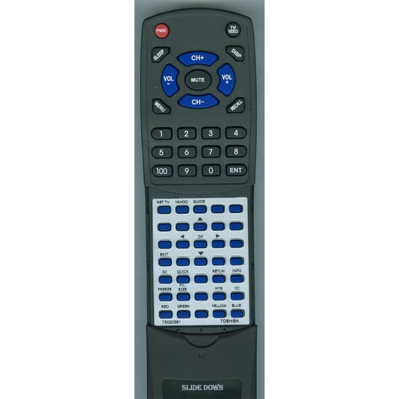 Replacement Remote for Toshiba CT-90354, 46WX8000U, 55WX800U