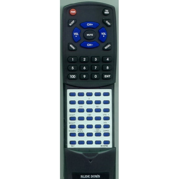 Replacement Remote for VELODYNE 79-017, 79017, RT79017, DSL3750R, DLS4000R, CHT12R, VDR10, VDR12, DLSR3750, CHT10R, CHT15R, DLS5000R, CHT8R, DLS3500R