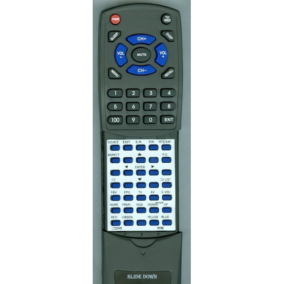 Replacement Remote for VIORE 504C2608107, RTLC32VH55, LC26VH55, LC32VF55, LC22VH55, LC37VX60FHD, LC37VF55, LC42VF55, LC37VXF60PB, LC42VXF120PB, LC19V