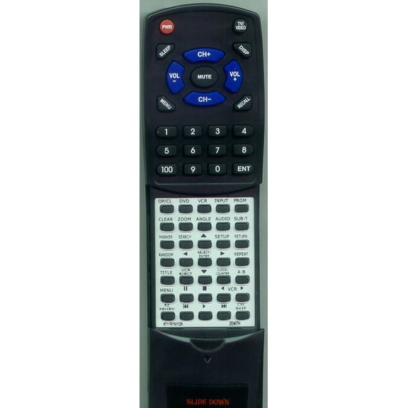 Replacement Remote for ZENITH 6711R1N112A, RT6711R1N112A, XBV342, XBV343
