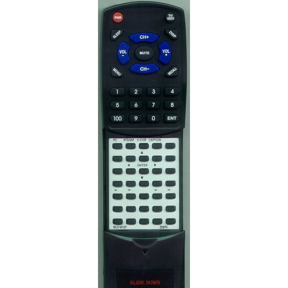 Replacement Remote for ZENITH 98TR7SW-3NE-LGF, 98TR7SW3NELGF, RTMKJ31451201, Z20LCD1, Z20LCD1A, Z15LCD1