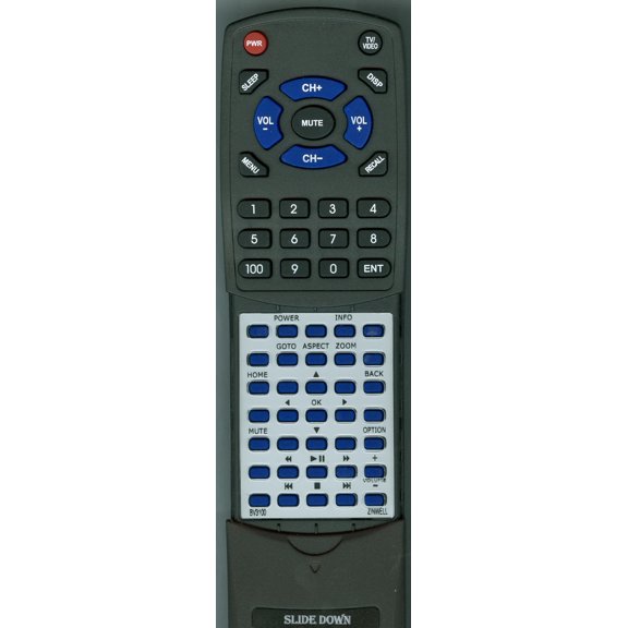 Replacement Remote for ZINWELL BV-3100, BV3100, ZRC-3640, ZRC3640, RTBV3100