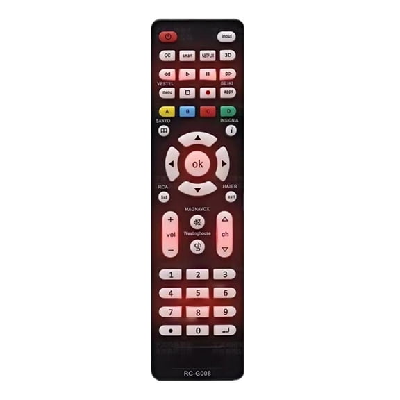 Replacement Remote with Backlit Button Easy Setups Black