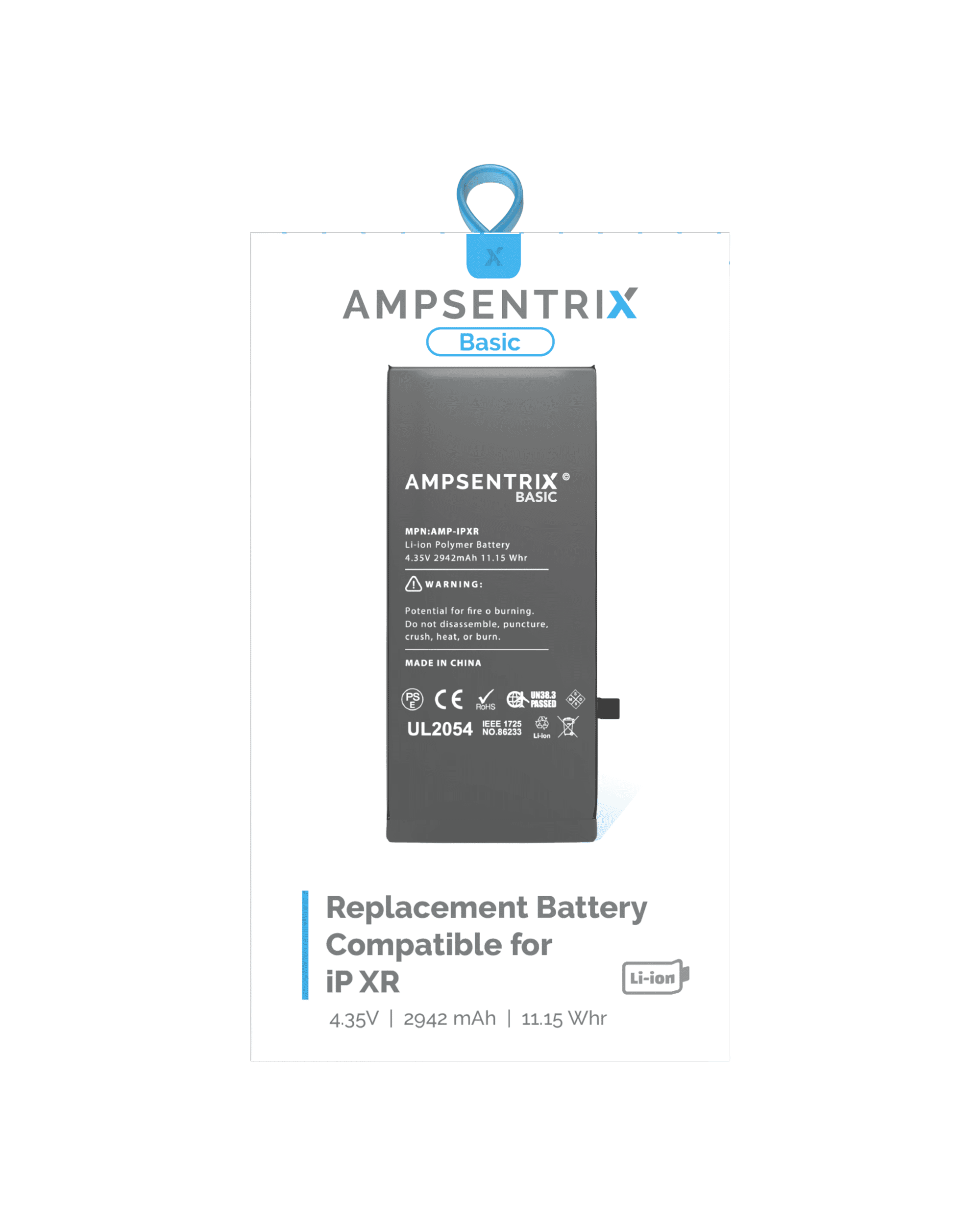 Replacement Replacement Battery Compatible For iPhone XR (AmpSentrix ...