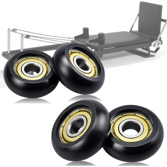Replacement Roller Wheels 32mm, Compatible with Aero Pilates Reformer Machines, Smooth and Quiet Glide, Wear-Resistant & Durable, High-Density POM Material, 8mm Axle Diameter, Anti-friction, Safe & P