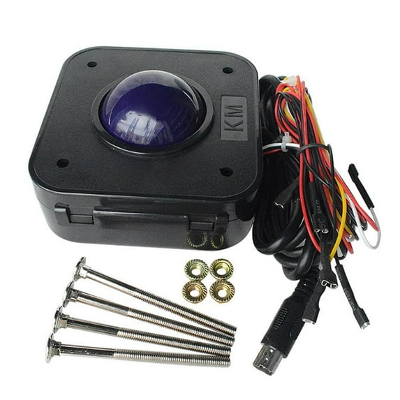 Replacement Round 4.5CM Purple PCB Connector Trackball Mouse With 4Pcs Screws For Arcade Game
