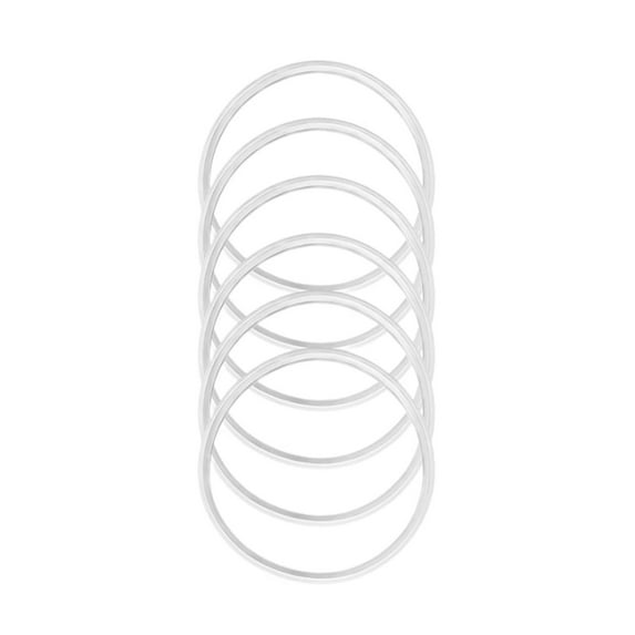 Replacement Rubber Lid Rings, 3.15 Inch Diameter Gasket Seals, White Lid Gasket Rings for Insulated Stainless Steel Tumbler, fits 20 & 10 oz Water Cup, Set of 6