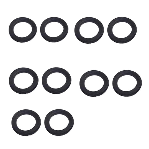 Replacement Rubber O-Rings for Spinlock Dumbbell Nut - 10 Or 20 Pcs Pack of Flat and Vertical Black Washers, Barbell Lock Clamps, Plastic Material(10PCS Flat)