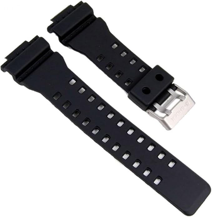 Casio 10160334 Replacement Resin Watch Band - Black, 19mm Lug Width For AW-49H & AW-49HE Models