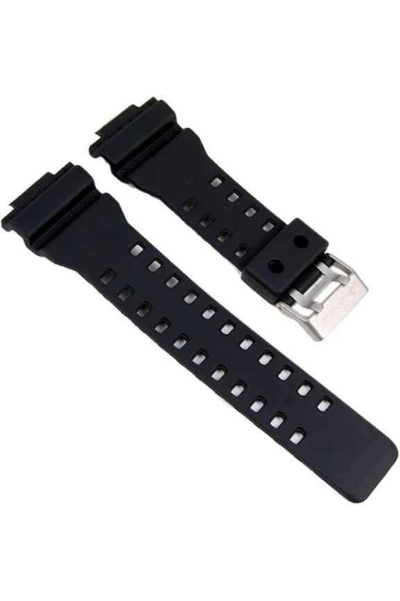 Replacement Rubber Resin Black, Fits Casio GA-100 Watch Band