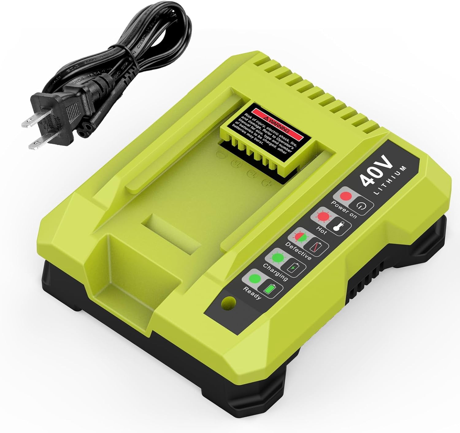 Replacement for Ryobi 40V Battery Charger, OP401 Charger Compatible with Ryobi 40V Lithium Battery OP4040 OP4050 OP4050A OP40601 OP4026 OP4015 OP4030 Fast Charger