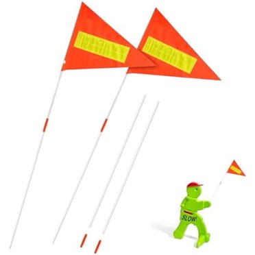 Milisten Replacement Safety Flags 4pcs Orange Safety Flag For