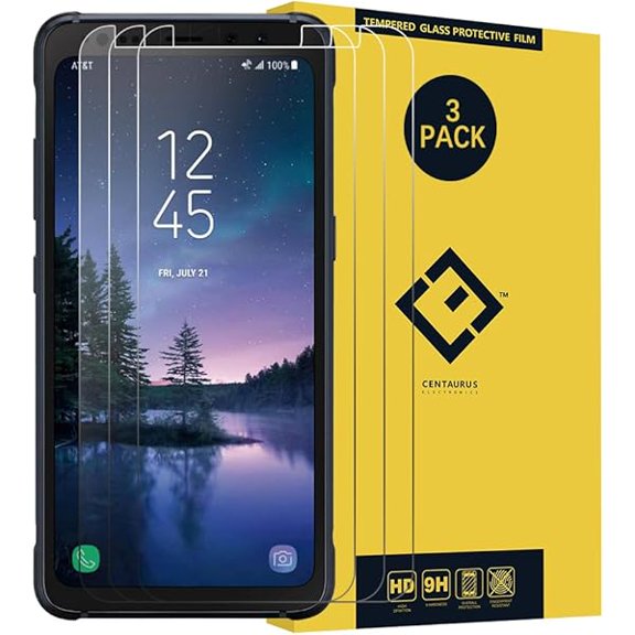 Replacement for Samsung Galaxy S8 Active Screen Protector-(3 Packs) Shatter Proof Oleophobic Coating Anti-Scratch Tempered Glass Protective Film Compatible with Galaxy S8 Active G892A 5.8 inch