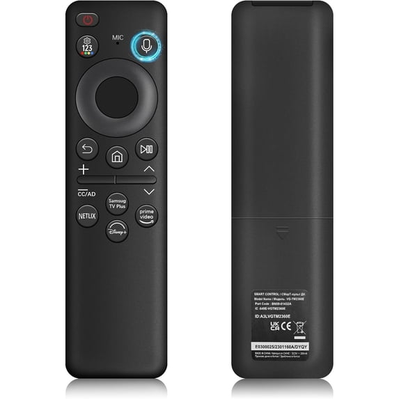 Replacement for Samsung-TV-Remote-Control, BN59-01432A Rechargeable-Voice-Remote Compatible Samsung Frame Crystal Solar UHD Neo QLED OLED Serie Smart TVs