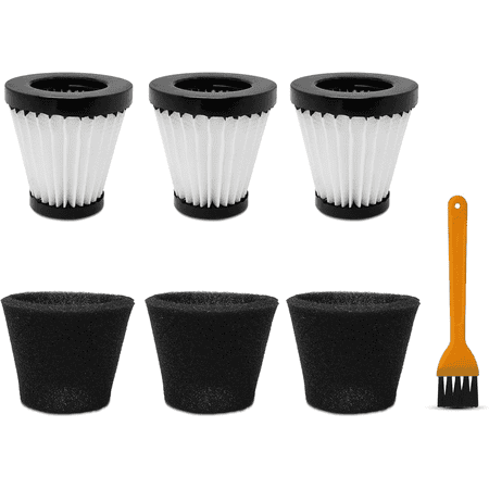 Replacement Scorpion Handheld Vacuum Cleaner Filter with Brush Compatible with Dirt Devil Scorpion Handheld Vacuum Cleaner Style F117, Compare to Parts AD40117 (3Pack) price history and forecast - Nezxeiy F117