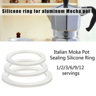 Stovetop Espresso Maker Replacement Silicone 10-12 Cup Size Gasket Seals  and filter Screen for Easyworkz Moka Pot