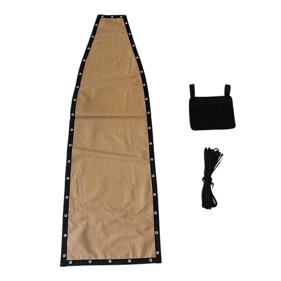 Replacement Seat Base for Textilene Hanging Swing Chair - 64x197x23 cm, Khaki Cloth, Includes Rope and Side Bag(1pc with pockets)