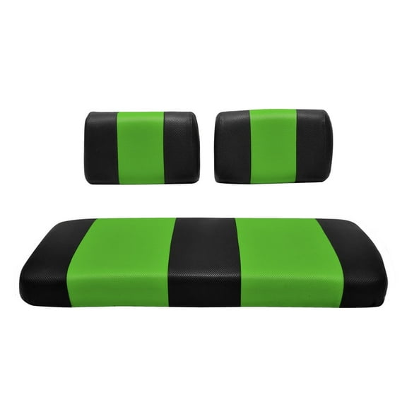 Replacement Seat Cover For EZGO Marathon Golf Cart (Black & Lime Green)