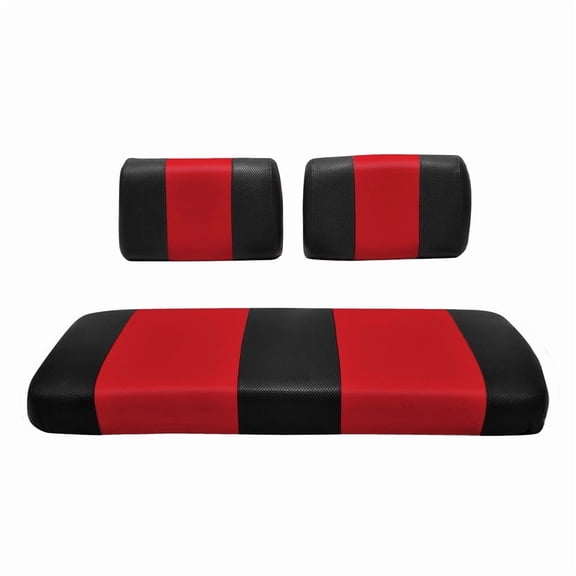 Replacement Seat Cover For Yamaha G-16/G-22 Golf Cart (Black & Red)