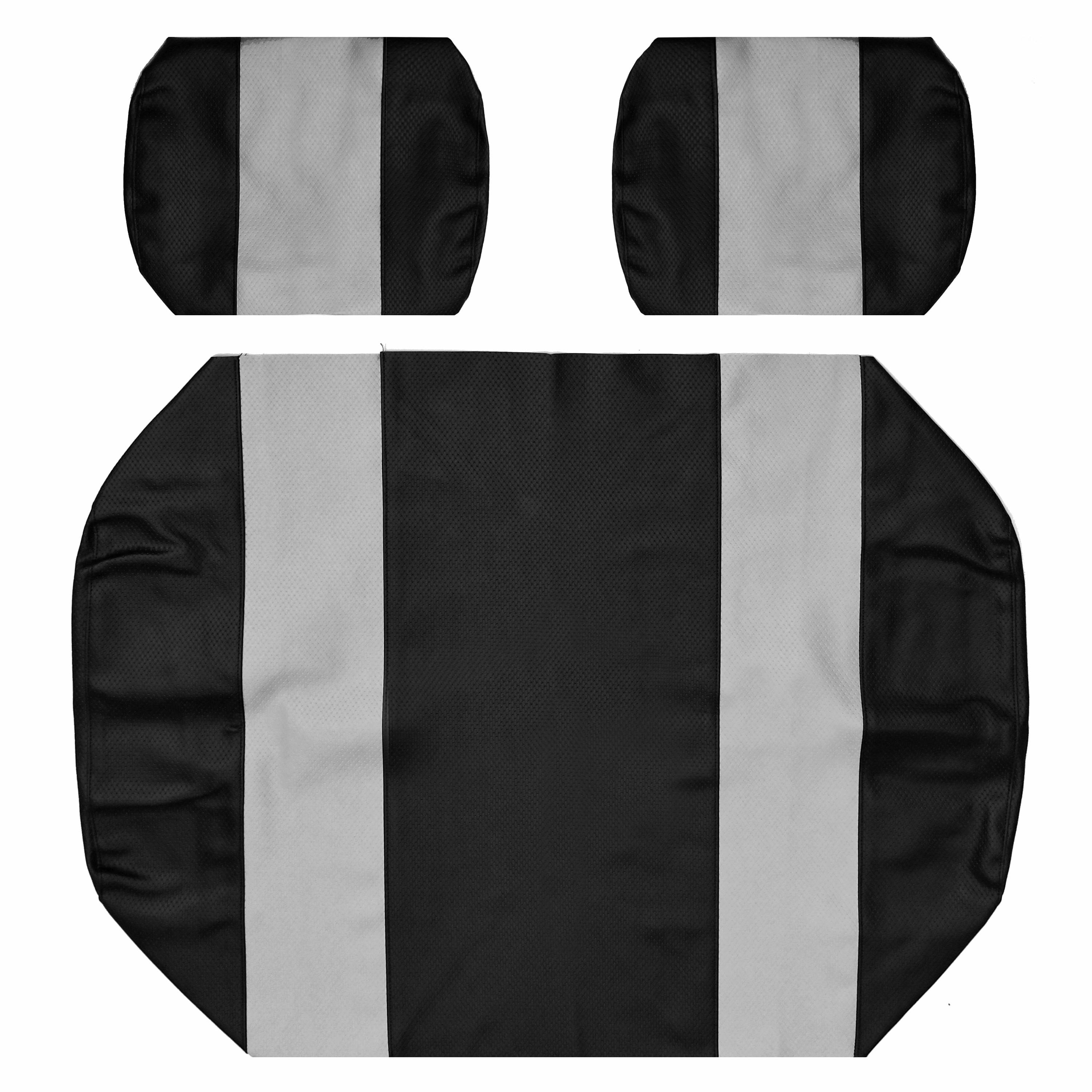 Replacement Seat Cover For Yamaha G-16/G-22 Golf Cart (Black & Silver ...