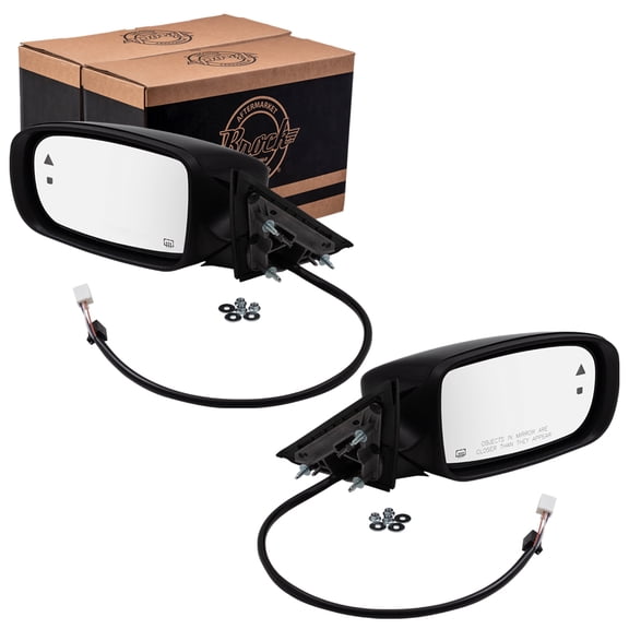 Brock Power Mirror for 2011-2018 Charger Blind Spot Detection Heated Manual Fold Set 1TG41DX8AJ